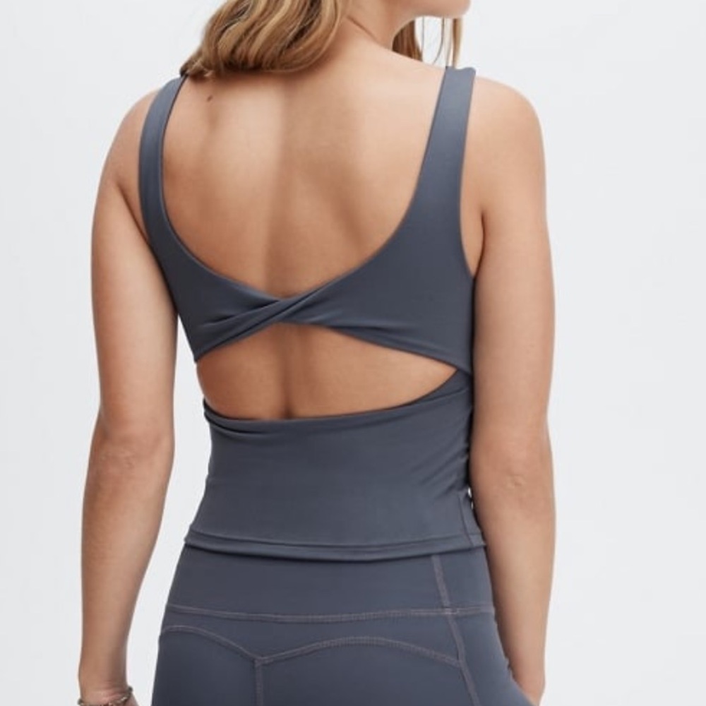 Fabletics Oasis Twist Back Built In Bra Tank